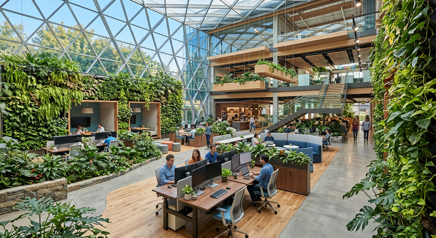 Google Global Enterprise Wellness Ecosystem Biophilic Design Integration